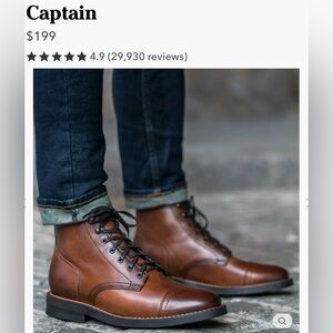 Thursday Boot Co Very Lightly Worn “Captain” in Brandy Colour. 11 Men’s
